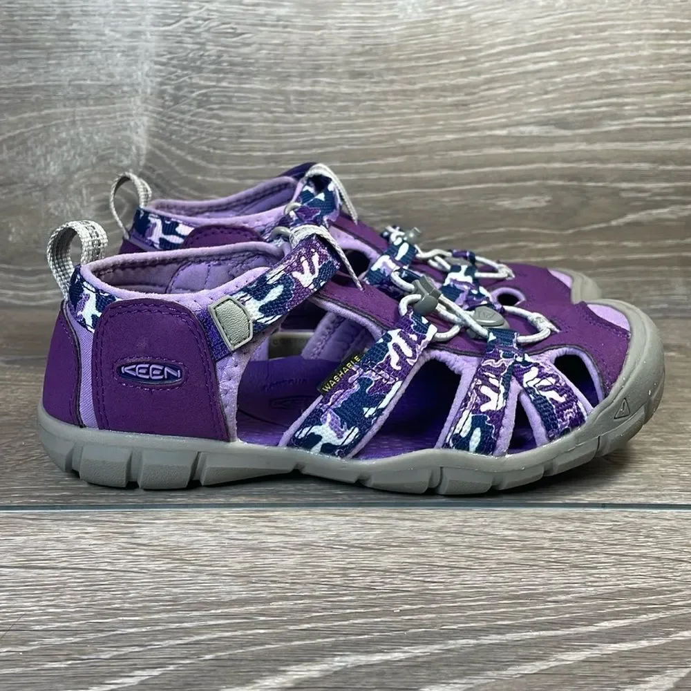 Keen Seacamp II CNX Little Girl Sz 3 Camo Tillandsia Waterproof Hiking Sandals